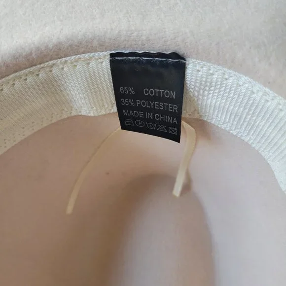 Chic Two-Tone Fedora Hat w/Faux Leather Band with Gold Metal Loop Detail - Picture 3 of 10